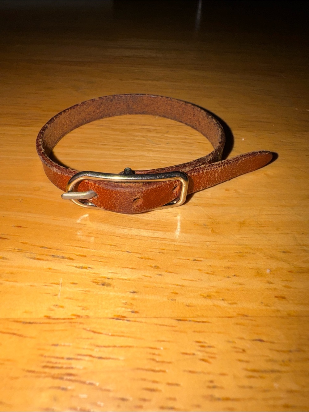 Hermès vintage, authentic "Api 1" leather buckle bracelet